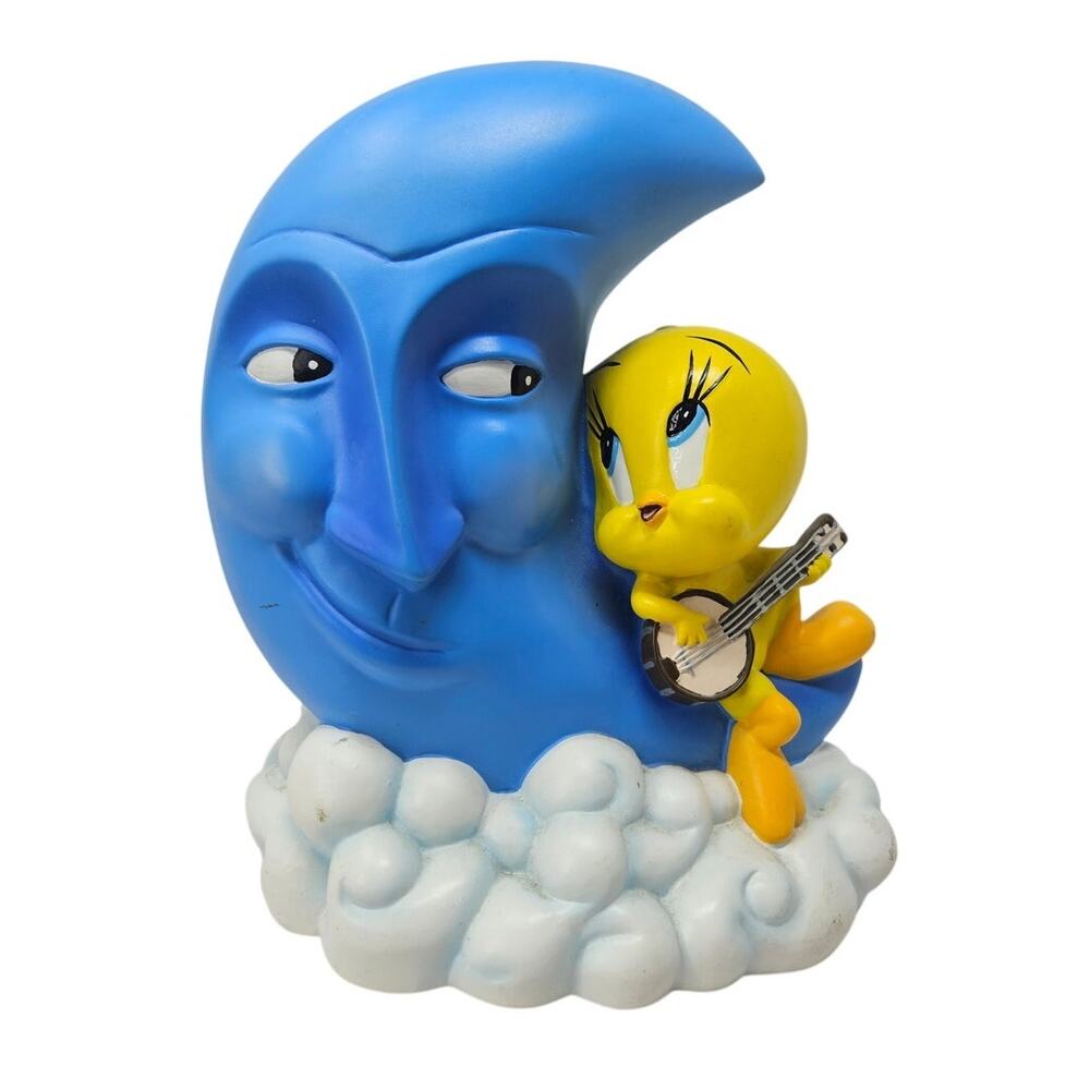 Vintage Y2K Tweety Bird Celestial Moon Coin Bank 2000 Warner Brothers